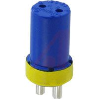 Amphenol Connector Comp,insert Only,size 12s,blue Insul,2 #16 Solder Cup Socket Contact