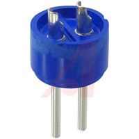 Amphenol Connector Comp,insert Only,size 16,blue Insul,2 #12 Solder Cup Pin Contact