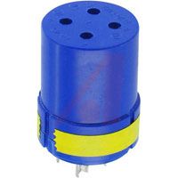 Amphenol Industrial Connector Comp,insert Only,size 20,blue Insul,4 #12 Solder Cup Socket Contact