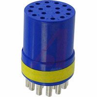 Amphenol Connector Comp,insert Only,size 20,blue Insul,17 #16 Solder Cup Socket Contact
