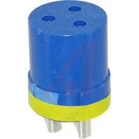 Amphenol Connector Comp,insert Only,size 22,blue Insul,3 #8 Solder Cup Socket Contact