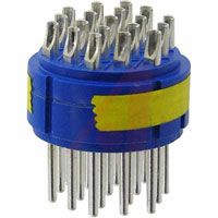 Amphenol Industrial Connector Comp,insert Only,size 22,blue Insul,19 #16 Solder Cup Pin Contact