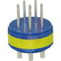 Amphenol Connector Comp,insert Only,size 22,blue Insul,8 #16 Solder Cup Pin Contact