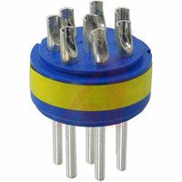 Amphenol Connector Comp,insert Only,size 22,blue Insul,8 #12 Solder Cup Pin Contact