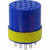Amphenol Industrial Connector Comp,insert Only,size 24,blue Insul,16 #16 Solder Cup Socket Contact