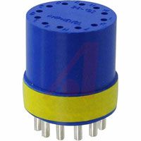 Amphenol Industrial Connector Comp,insert Only,size 24,blue Insul,12 #16 Solder Cup Socket Contact