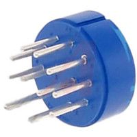 Amphenol Industrial Connector Comp,insert Only,size 24,blue Insul,2#12 & 9#16 Solder Cup Pin Cont