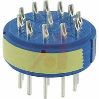 Amphenol Industrial Connector Comp,insert Only,size 28,blue Insul,12 #16 Solder Cup Pin Contact