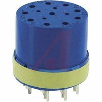 Amphenol Industrial Connector Comp,insert Only,size 28,blue Insul,10#12&4#16 Solder Cup Socket Cont