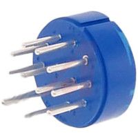 Amphenol Industrial Connector Comp,insert Only,size 24,blue Insul,2#4 & 3#12 Solder Cup Pin Contact