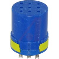 Amphenol Industrial Connector Comp,insert Only,size 22,blue Insul,9 #16 Solder Cup Socket Contact