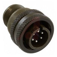 Amphenol Industrial Connector Comp,shell Only,metal Circular,str Plug,q.d.,solid Bkshl,size 20,olive