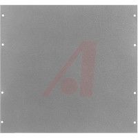 Bud Panel, Rack; 19 In.; 17.5 In.; Aluminum; Metallic Gray; 0.125 In.; 8