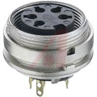 Lumberg Connector,circular Din,female Receptacle,rear Mount,4 Contact,ip40,mate Sv,wsv