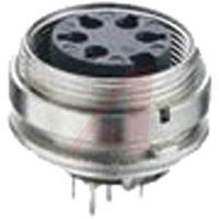 Lumberg Connector,circular Din,female Chassis Socket,rear Mount,pcb Term,3 Contact,ip40