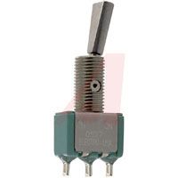 Electroswitch Switch, MINI FLAT HANDLE, SPDT, ON-NONE-ON, 6A@125VAC, 28VDC, 3A@250