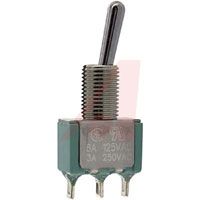 Electroswitch Switch, Toggle, Miniature, SPDT, ON-NONE-(ON), 6 AMPS @ 225VAC/28 VDC, 3A @ 250