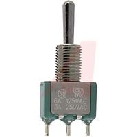 Electroswitch Switch, Toggle, Miniature, SPDT, (ON)-OFF-(ON)