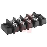 Cinch Connectors Connector,barrier Terminal Block,double Row,4 Terminals,rated 15 Amp,250 Volts