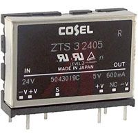 Cosel Converter; 5 V; 0.6 A; 24 V; 0.176 A (Typ.); 35.5 Mm W X 26 Mm H X 10 Mm D