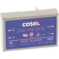 Cosel Converter; 15 V; 0.3 A; 24 V; 0.088 A (Typ.); 27.5 Mm W X 7 Mm H X 18 Mm D