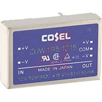 Cosel Converter, DC-DC; 9 To 18 VDC; 0.176 A (Typ.); 75 MV (Max.); 750 MV (Max.)