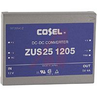 Cosel Converter; 5 V; 4.0 A; 20 W; 12 VDC; 2.03 A (Typ.) W; -20 DegC; 71 DegC