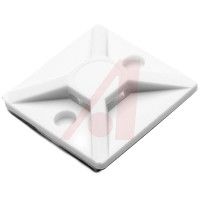 HellermannTyton Tie, Cable; Adhesive; Base Mount Method; 0.750 In.; 0.750 In.; 0.150 In.; White