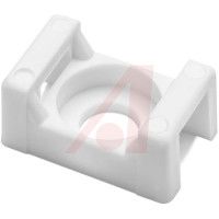HellermannTyton Tie, Cable; #8 Screw; Base Mount Method; 0.600 In.; 0.380 In.; 0.265 In.; White