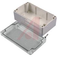 Hammond Enclosure; Polycarbonate; Silicone Rubber; Stainless Steel; Light Gray; Clear