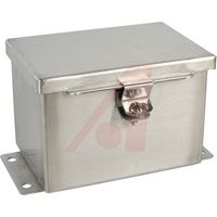 Hammond Enclosure,Stainless Steel 304,NEMA 3R,4,4X,12,13,Hinged Cover,6Hx4Wx4D In