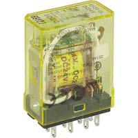 Idec Relay,General Purp,DPDT Small Footprint,Solder/Plug-In,W/Indicator Light,24VDC