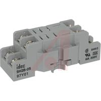 Idec Socket; M3.5 Screw; 8-Blade; 2; 10 A; DIN Rail Snap/Surface-Mount; RH2B
