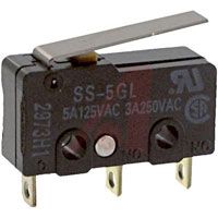Omron Switch,Economical,SUBMIN.,Snap Action,SOLD.TERM.,HINGE LEV.STD LOAD Actuator