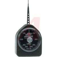 Jonard Industries Dynamometer Tension Gauge, 1 1/2 Dial Diameter, 5-50 Range In Grams