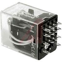 SE Relays Magnecraft Relay,Control,4PDT,3 Amp,Bifurcated Contacts,Solder/Plug-In,120VAC