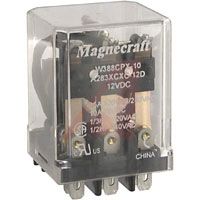SE Relays Magnecraft RELAY,POWER,3PDT,16 AMP,PLANE COVER WITH FLAG,DC OPERATED,SOLDER/PLUG-IN,12VDC