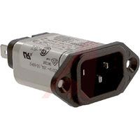 TE Connectivity Filter, RFI, Power Line, Compact W/IEC Socket, 120/250 Volt, 50-60Hz, 10 Amp