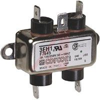 TE Connectivity Filter, RFI, Power Line, 120/250 VAC, 50-60Hz, 3 Amp