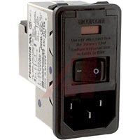 TE Connectivity Power Entry Module; 3 A; 120/250 VAC; Medical Filter; 50 To 60 Hz; DPST;