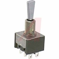 NKK Switches SWITCH,SUBMINIATURE,FLATTED LEVER,THREADED BUSHING,SOLDER LUG TERMINALS,DPDT