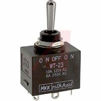 NKK Switches Switch, Toggle, Enviromentally Sealed, DPDT, On-Off-On