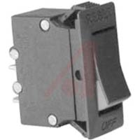TE Connectivity Circuit Breaker, Thermal; 5 A; 125 VAC; Straight Quick Connect Tab; Black