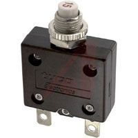 TE Connectivity Circuit Breaker; 15 A; 250 VAC (Max.); Metal; Straight Quick Connect Tab