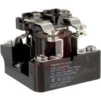 TE Connectivity Relay, Industrial; 25 A; 120 VAC; Power; Through Hole; 290 Ohms; Screw; Silver