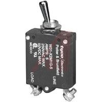 TE Connectivity Circuit Breaker, Thermal; 5 A; 50 VDC/250 VAC; Screw; Silver; W31 Series