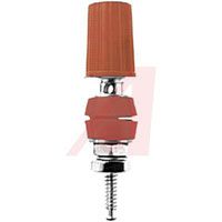 Abbatron Binding Post; Insulated Binding Post; Tin; Molded Polycarbonate; Red; #6-32