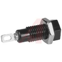 Abbatron Jack, Insulated; Black; 1500 V (RMS); Polycarbonate; Brass; 115 DegC; 0.08 In.