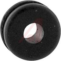 Abbatron Grommet, Round; 1/8 In.; Black Buna-S Synthetic Rubber/Black Polyvinyl Chloride