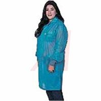 Desco Smock; 3 Pockets, Collar, And Conductive Cuff; Blue; Large